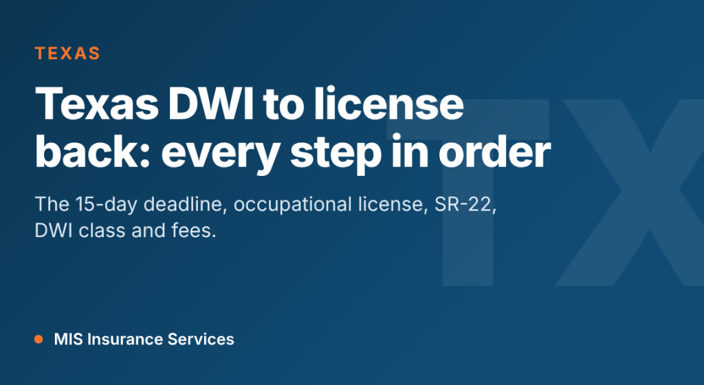 Texas DWI to License Back: Every Step, Deadline and Fee in Order | MIS ...